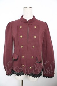 axes femme / ナポレオン風ストレッチジャケット M ワイン Y-25-11-21-019-AX-JA-SZ-ZY