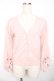 画像1: axes femme / サクラ刺繍チュール袖カーディガン F ピンク Y-25-11-21-020-AX-TO-SZ-ZY (1)