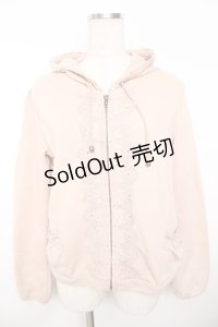 axes femme / ビーズテープポケットパーカー  ピンク Y-25-11-21-021-AX-TO-AS-ZY