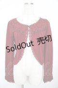 axes femme / 起毛レース切替ボレロ M ワイン Y-25-11-21-022-AX-TO-SZ-ZY