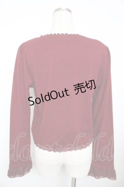 画像2: axes femme / 起毛レース切替ボレロ M ワイン Y-25-11-21-022-AX-TO-SZ-ZY