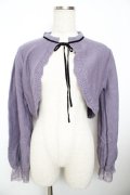 axes femme / ニットショートボレロ M ラベンダー Y-25-11-21-024-AX-TO-SZ-ZY