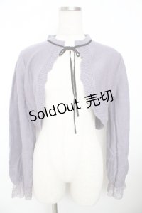 axes femme / ニットショートボレロ M ラベンダー Y-25-11-21-024-AX-TO-SZ-ZY