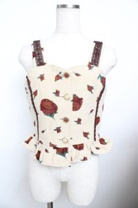 axes femme NOSTALGIE / ローズゴブランビスチェ M 生成り Y-25-11-21-003-AX-TO-SZ-ZI