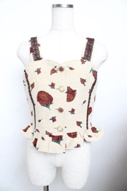 画像1: axes femme NOSTALGIE / ローズゴブランビスチェ M 生成り Y-25-11-21-003-AX-TO-SZ-ZY