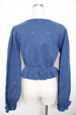 画像2: axes femme kawaii / 苺の編みぐるみニットカーデ M 青 Y-25-11-21-026-AX-TO-SZ-ZY