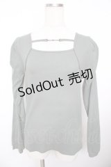 axes femme / ビット付マトン袖トップス F グリーン Y-25-11-21-031-AX-TO-SZ-ZY