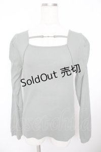 axes femme / ビット付マトン袖トップス F グリーン Y-25-11-21-031-AX-TO-SZ-ZY