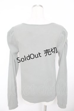 画像2: axes femme / ビット付マトン袖トップス F グリーン Y-25-11-21-031-AX-TO-SZ-ZY