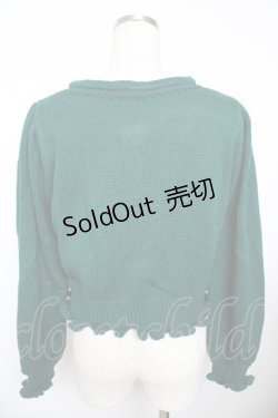 画像2: axes femme kawaii / フラッフィベアニットカーデ  グリーン Y-25-11-21-032-AX-TO-SZ-ZY