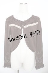 axes femme / 起毛レース切替ボレロ M チャ Y-25-11-21-034-AX-TO-SZ-ZY