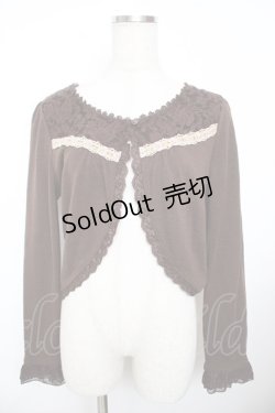 画像1: axes femme / 起毛レース切替ボレロ M チャ Y-25-11-21-034-AX-TO-SZ-ZY