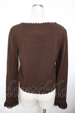 画像2: axes femme / 起毛レース切替ボレロ M チャ Y-25-11-21-034-AX-TO-SZ-ZY