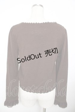 画像2: axes femme / 起毛レース切替ボレロ M チャ Y-25-11-21-034-AX-TO-SZ-ZY