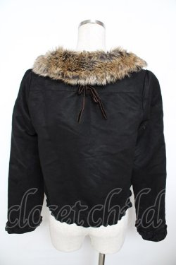 画像2: axes femme / ファー襟ブルゾン M 黒 Y-25-11-21-037-AX-TO-SZ-ZY