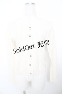 axes femme / ファー襟付きニットカーディガン M 生成り Y-25-11-21-039-AX-TO-SZ-ZY