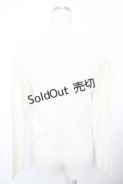 画像2: axes femme / ファー襟付きニットカーディガン M 生成り Y-25-11-21-039-AX-TO-SZ-ZY