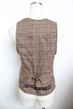 画像2: axes femme POETIQUE / レースフリルベスト  茶 Y-25-11-21-004-AX-TO-SZ-ZY