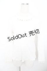 axes femme / 立体花ビジューリブプルオーバー  オフ Y-25-11-21-041-AX-TO-AS-ZY