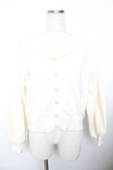 axes femme POETIQUE / セーラーカラーニットカーディガン M 生成り Y-25-11-21-042-AX-TO-SZ-ZY