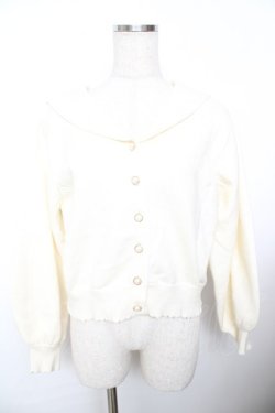 画像1: axes femme POETIQUE / セーラーカラーニットカーディガン M 生成り Y-25-11-21-042-AX-TO-SZ-ZY