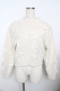 axes femme / リボンいっぱいニット M 生成り Y-25-11-21-043-AX-TO-SZ-ZY