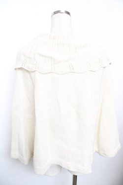 画像2: axes femme / ニットケープ F 生成り Y-25-11-21-048-AX-TO-SZ-ZY