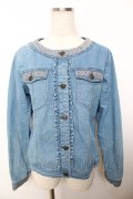 axes femme / ノーカラーデニムジャケット M ウォッシュ Y-25-11-21-049-AX-JA-SZ-ZY