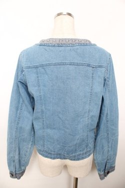 画像2: axes femme / ノーカラーデニムジャケット M ウォッシュ Y-25-11-21-049-AX-JA-SZ-ZY