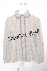 axes femme / チェックブラウス M 茶 Y-25-11-21-050-AX-BL-SZ-ZY