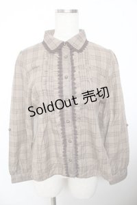 axes femme / チェックブラウス M 茶 Y-25-11-21-050-AX-BL-SZ-ZY