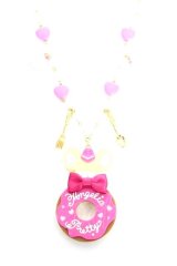 Angelic Pretty / カラフルDonutジュリィネックレス  ダークピンク Y-25-11-22-001-AP-AC-SZ-ZY