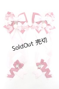 LOTUS ribbon / ツインテールリボンバレッタ  ピンク Y-25-11-22-007-EL-ZA-SZ-ZY