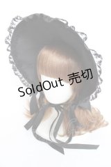 Moi-meme-Moitie / Lilyレース貴婦人ボンネット  黒×黒 Y-25-11-22-040-MO-AC-SZ-ZY