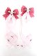 画像2: LOTUS ribbon / ツインテールリボンバレッタ  ピンク Y-25-11-22-007-EL-ZA-SZ-ZY (2)