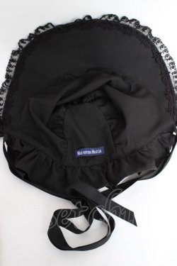 画像6: Moi-meme-Moitie / Lilyレース貴婦人ボンネット  黒×黒 Y-25-11-22-040-MO-AC-SZ-ZY