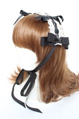 BABY, THE STARS SHINE BRIGHT / Sweetie Fairy taleあかずきんちゃんヘッドドレス  黒×白レース Y-25-11-22-041-BA-AC-SZ-ZY