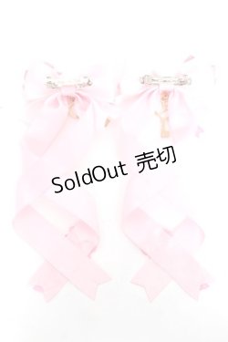 画像2: LOTUS ribbon / ツインテールリボンバレッタ  ピンク Y-25-11-22-008-EL-ZA-SZ-ZY