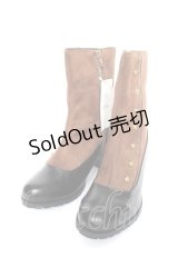 axes femme / 連ボタン配色ブーツ L 茶 Y-25-11-22-045-AX-SH-SZ-ZY