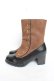 画像3: axes femme / 連ボタン配色ブーツ L 茶 Y-25-11-22-045-AX-SH-SZ-ZY (3)