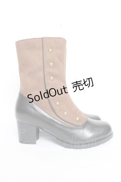 画像5: axes femme / 連ボタン配色ブーツ L 茶 Y-25-11-22-045-AX-SH-SZ-ZY