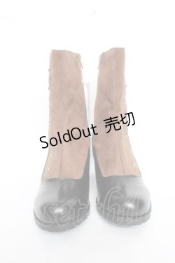 画像6: axes femme / 連ボタン配色ブーツ L 茶 Y-25-11-22-045-AX-SH-SZ-ZY