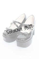 evelyn / エナメル厚底シューズ M 黒 Y-25-11-22-047-LO-SH-SZ-ZT1126Y