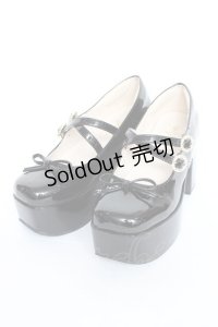 evelyn / エナメル厚底シューズ M 黒 Y-25-11-22-047-LO-SH-SZ-ZT1126Y