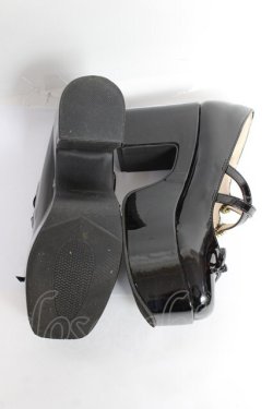 画像5: evelyn / エナメル厚底シューズ M 黒 Y-25-11-22-047-LO-SH-SZ-ZY