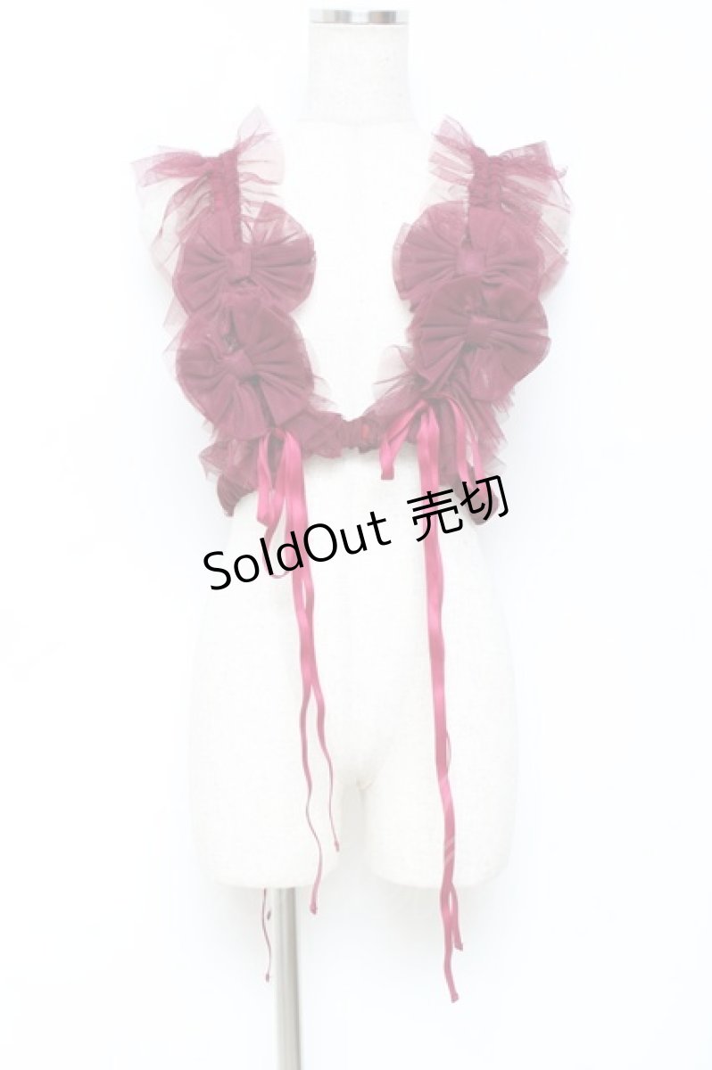 画像1: Vallee lys / Nocturne Tulle Harness  ワイン Y-25-11-22-048-GO-TO-SZ-ZY (1)