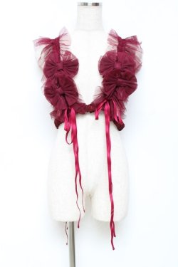 画像1: Vallee lys / Nocturne Tulle Harness  ワイン Y-25-11-22-048-GO-TO-SZ-ZY