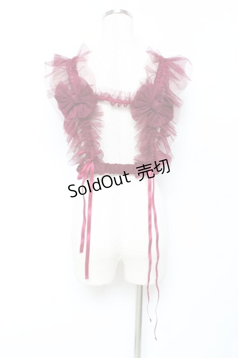 画像3: Vallee lys / Nocturne Tulle Harness  ワイン Y-25-11-22-048-GO-TO-SZ-ZY (3)