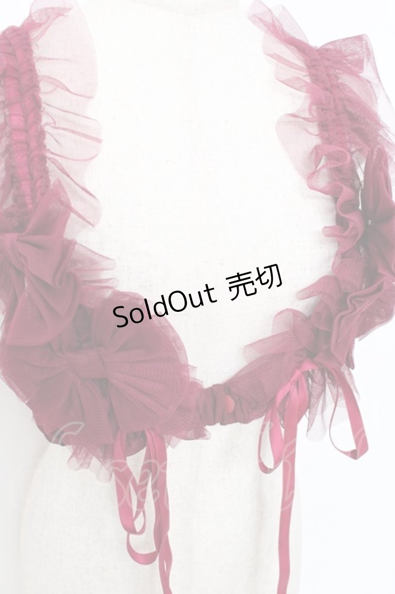 画像4: Vallee lys / Nocturne Tulle Harness  ワイン Y-25-11-22-048-GO-TO-SZ-ZY (4)