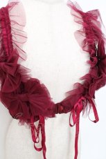 画像4: Vallee lys / Nocturne Tulle Harness  ワイン Y-25-11-22-048-GO-TO-SZ-ZY (4)